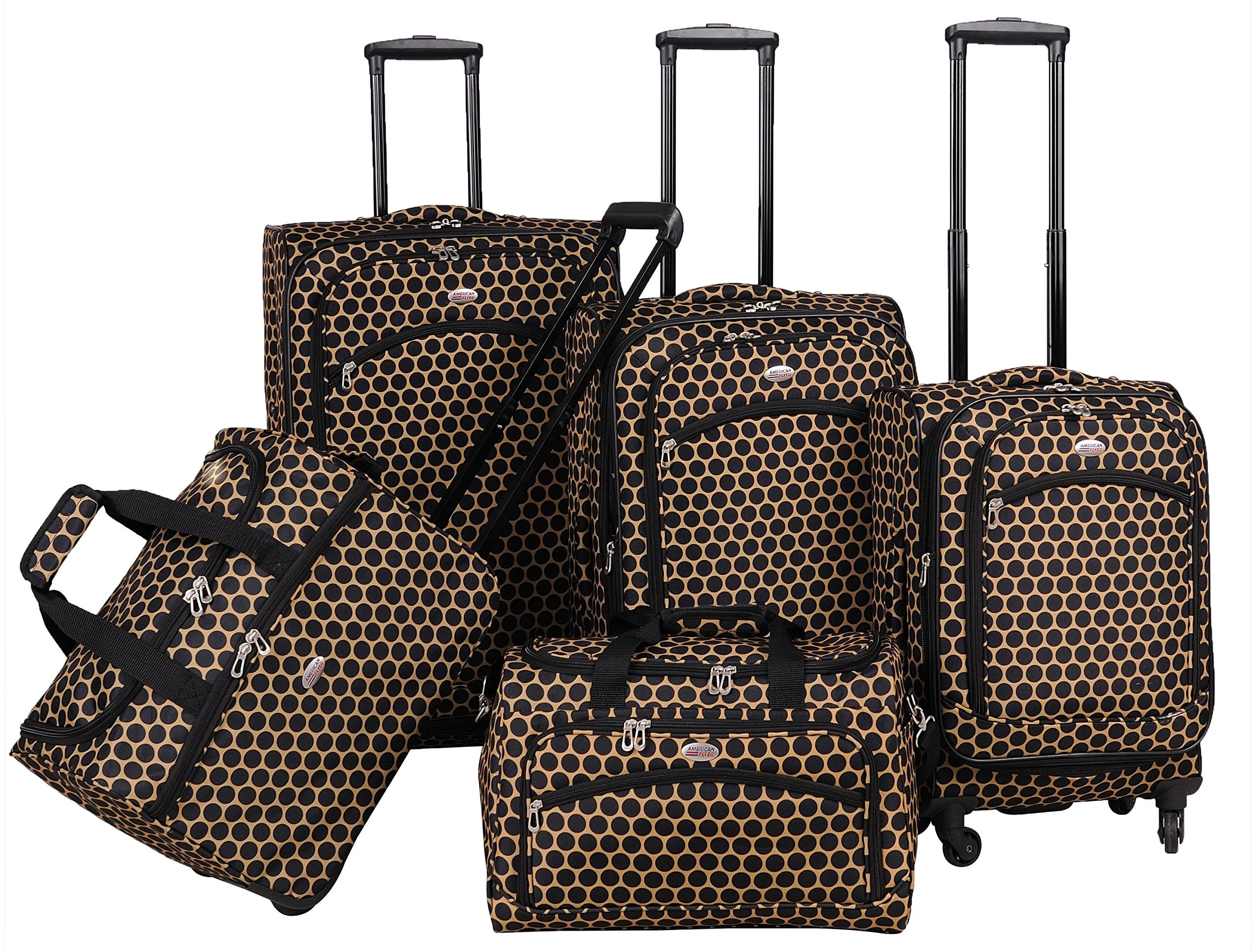 American Flyer Favo Collection 5 Piece Set 4-Wheel Luggage Sets
