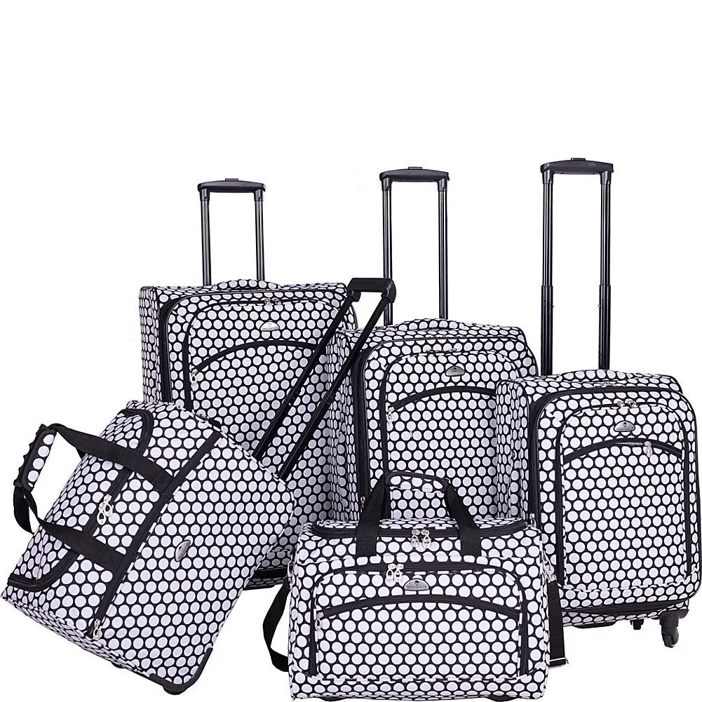 American Flyer Favo Collection 5 Piece Set 4-Wheel Luggage Sets