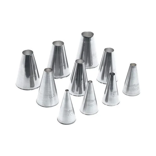 Ateco 810 Plain Tips Pastry Set #810, Set of 10
