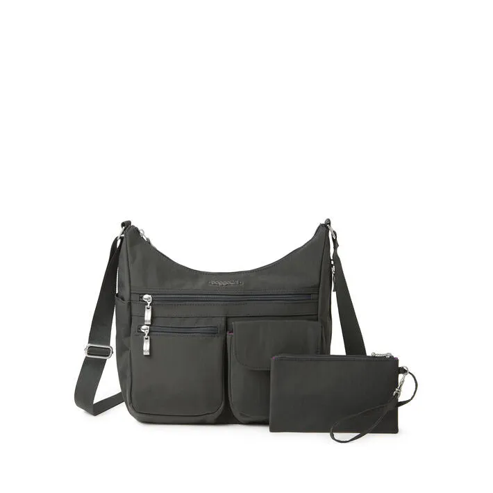 Baggallini Everywhere Crossbody Bagg With RFID Removable Wristlet Wallet