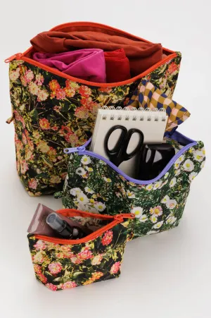 Baggu Flat Pouch Photo Florals Set