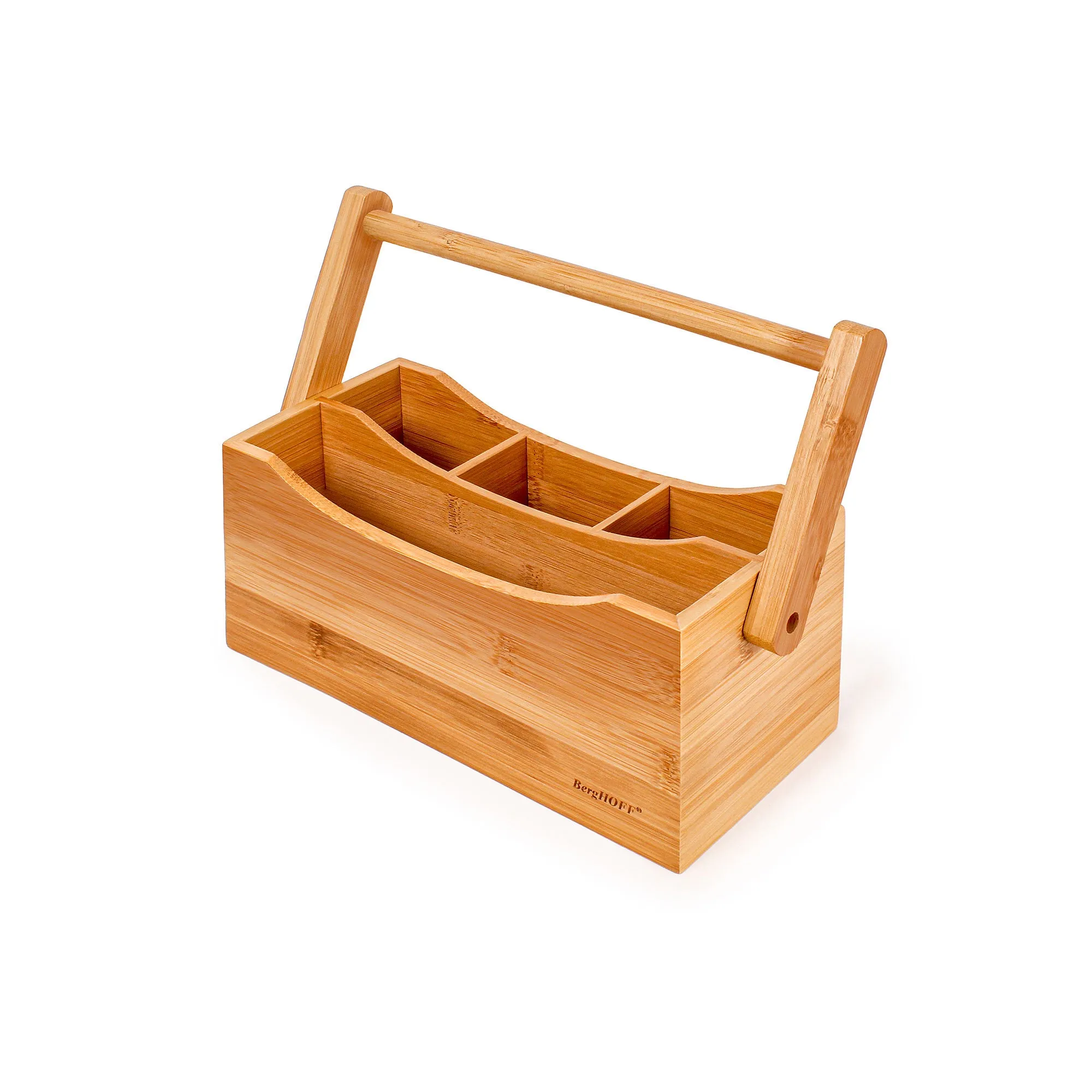 Berghoff Bamboo Tea Box Set 2Pc (Flatware Caddy 9.75" & Tea Box 12") - Cream NATURAL ONE SIZE