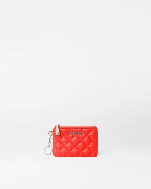 Bright Cherry Flat Metro Key Pouch
