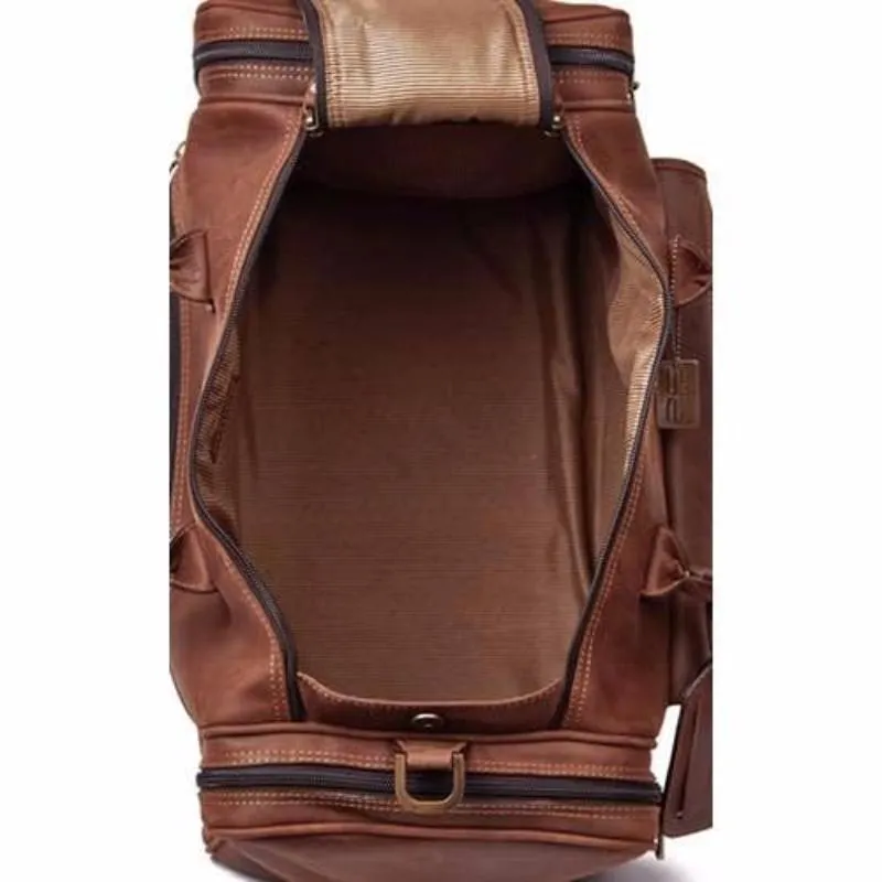 Claire Chase Rustic Leather Sports Valise Brown