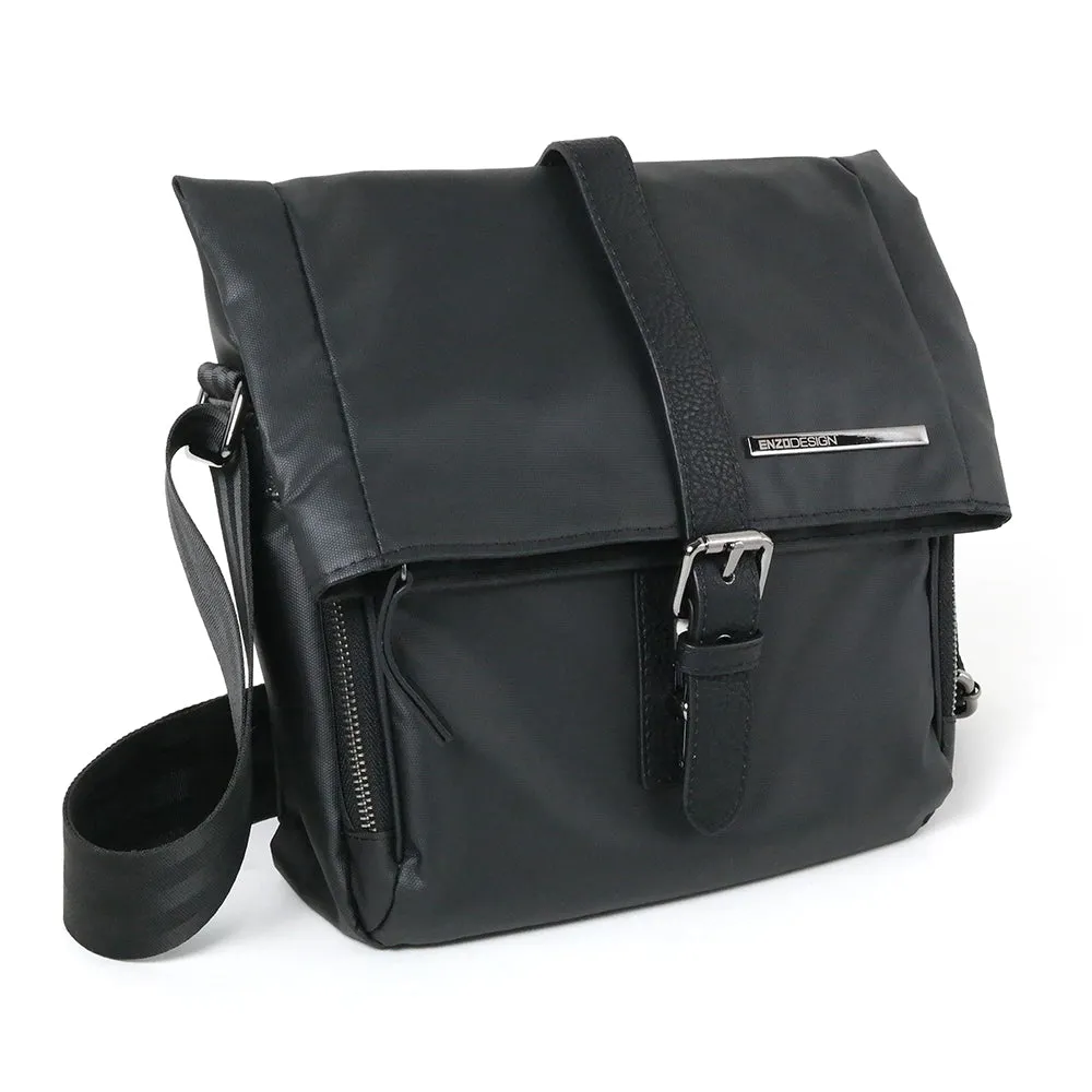 Coated Nylon Cross-Body Gadget Bag