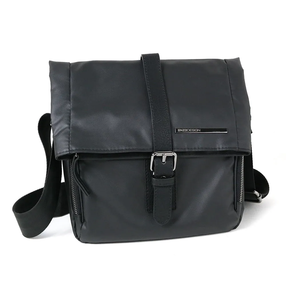 Coated Nylon Cross-Body Gadget Bag