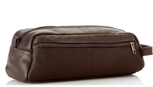 David King & Co. Large Leather Toiletry/Shave Bag
