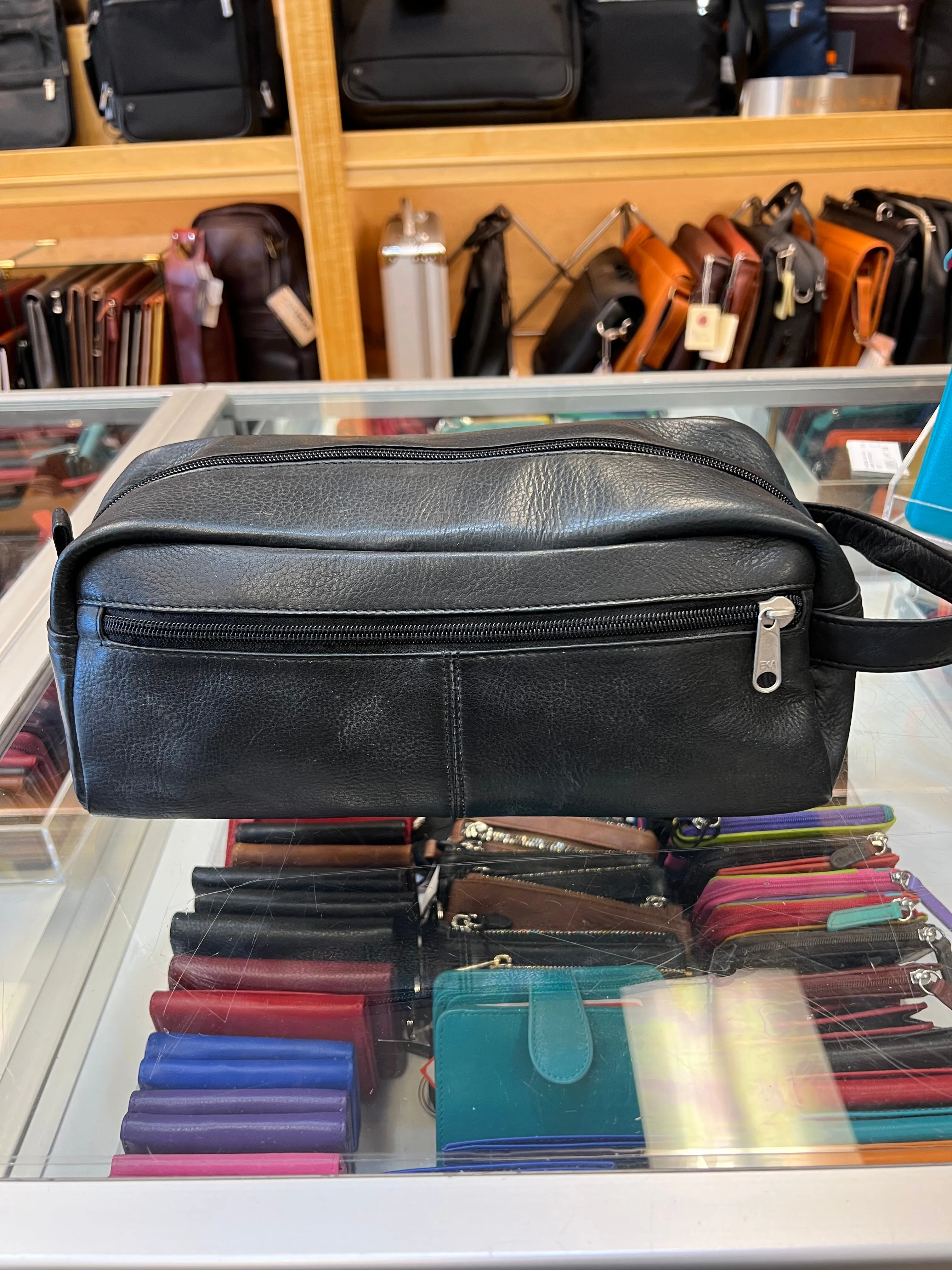 David King & Co. Large Leather Toiletry/Shave Bag
