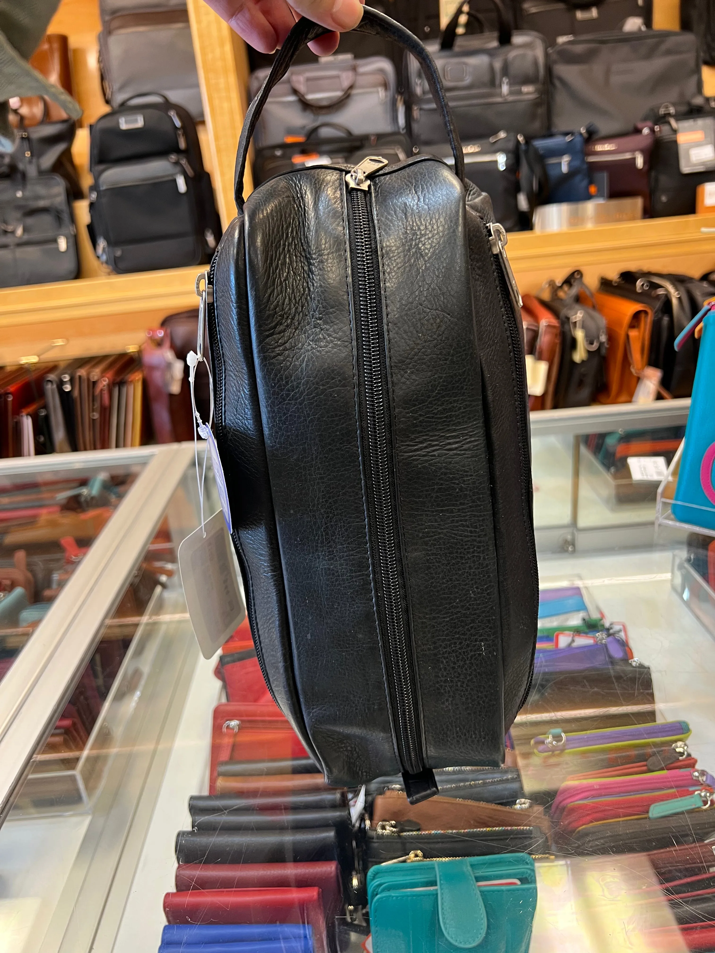 David King & Co. Large Leather Toiletry/Shave Bag