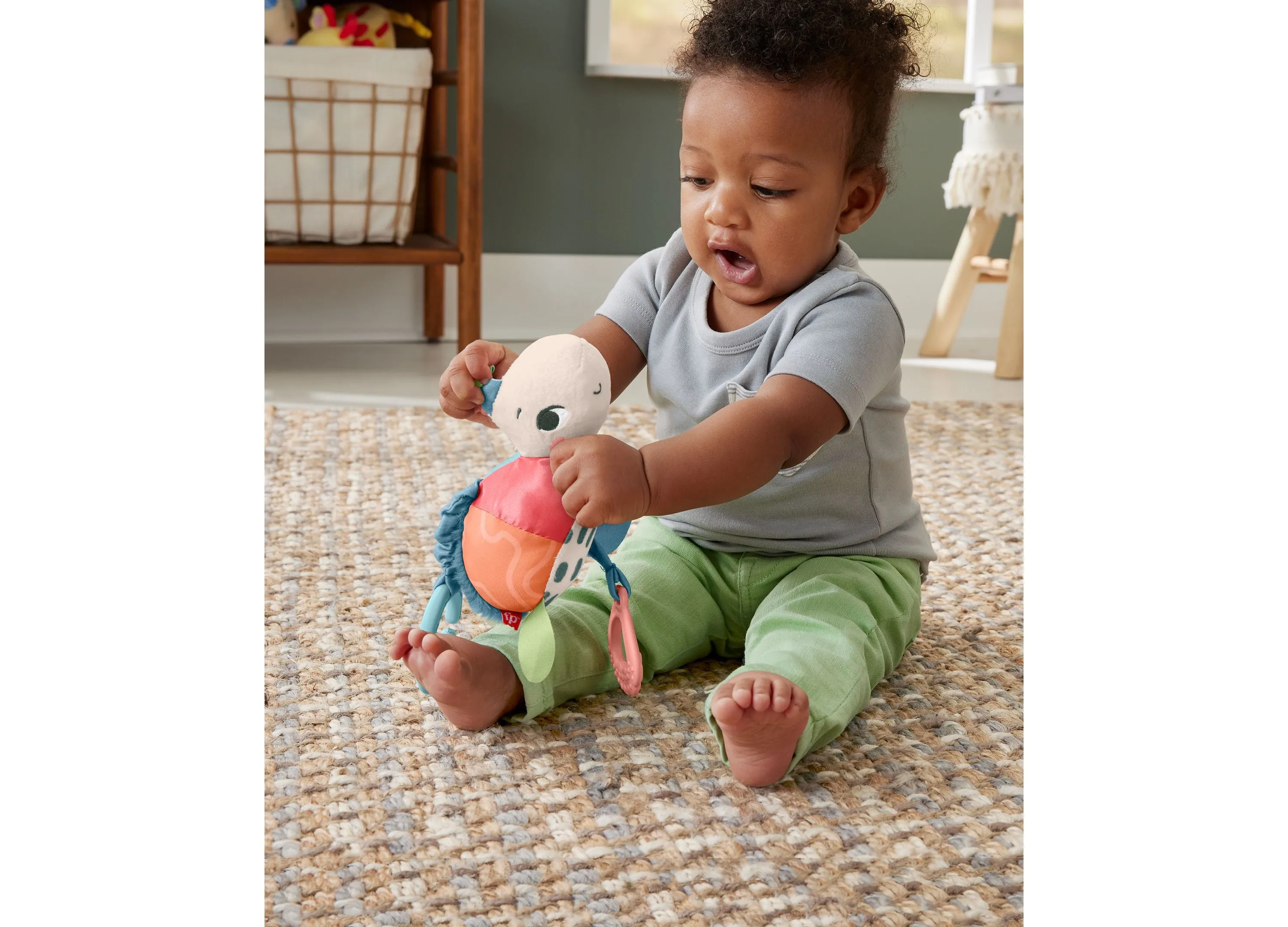 Fisher-Price Planet Friends - Sea Me Bounce Turtle Stroller Toy