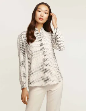 Florentine Dot Print Poet Blouse - Sale