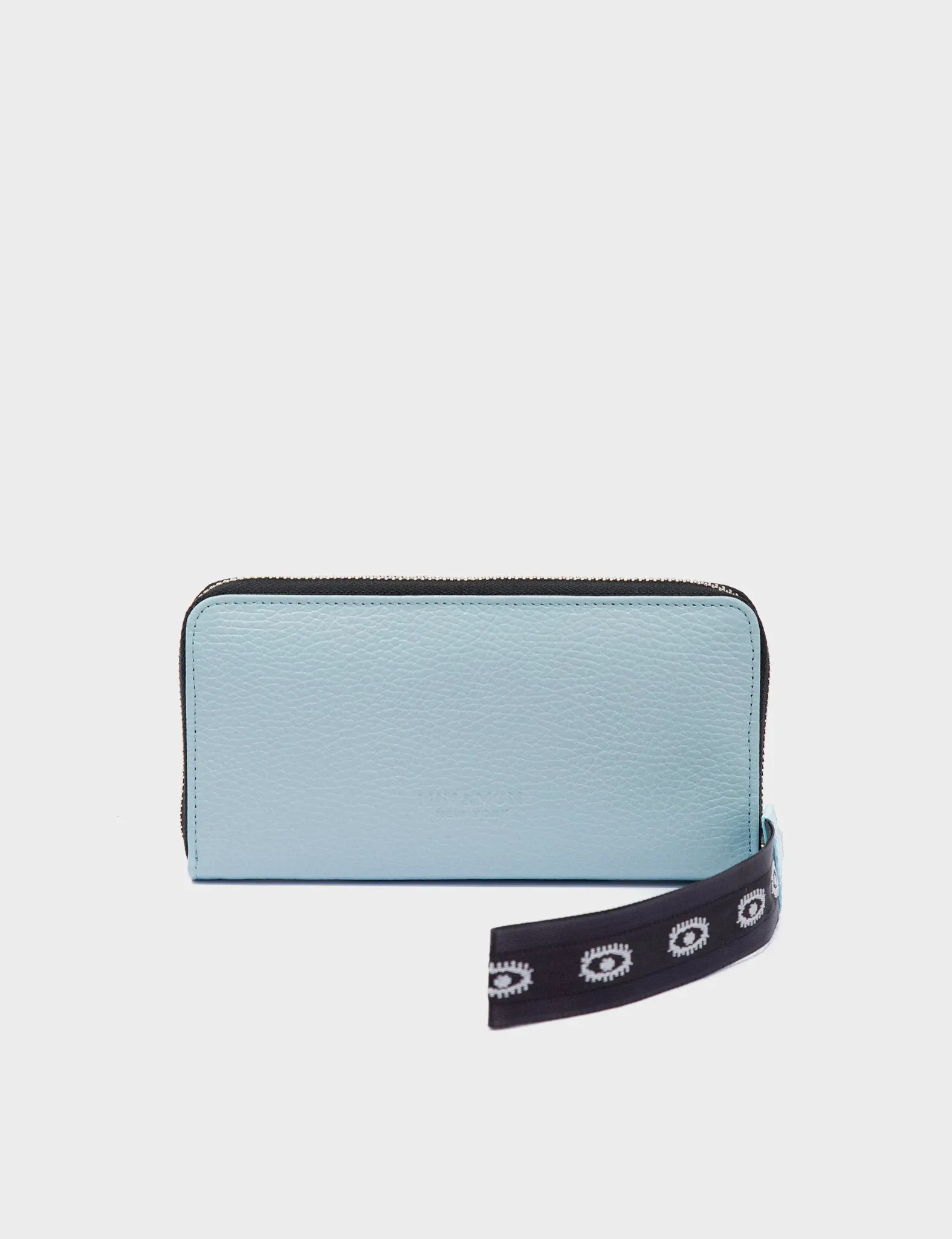 Francis Omphalodes Blue Leather Wallet - Happy Tiger Print