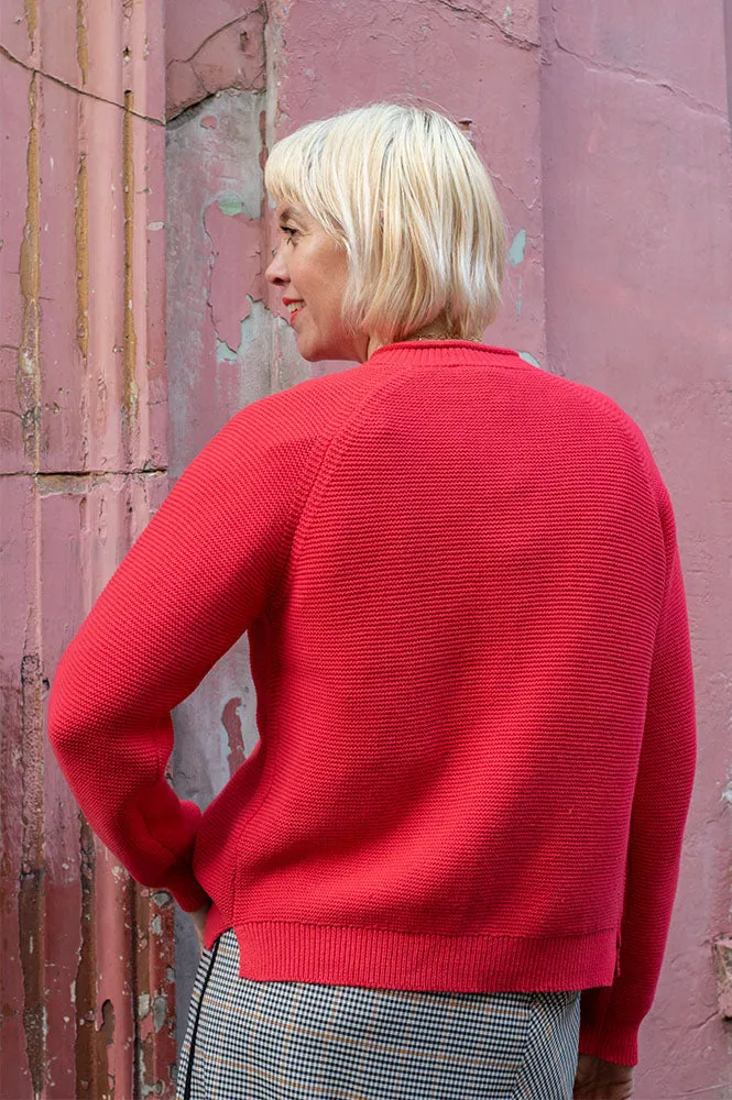 Fransa Kateleen Red Cardigan