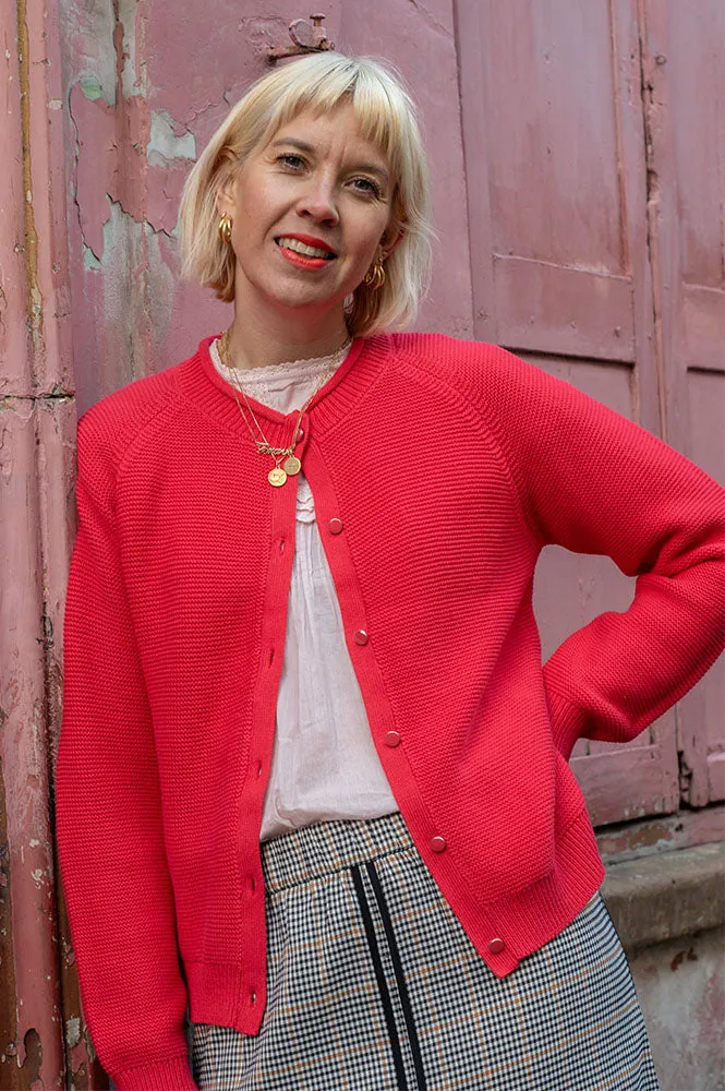 Fransa Kateleen Red Cardigan