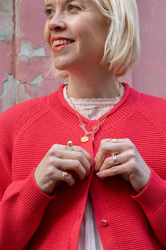 Fransa Kateleen Red Cardigan