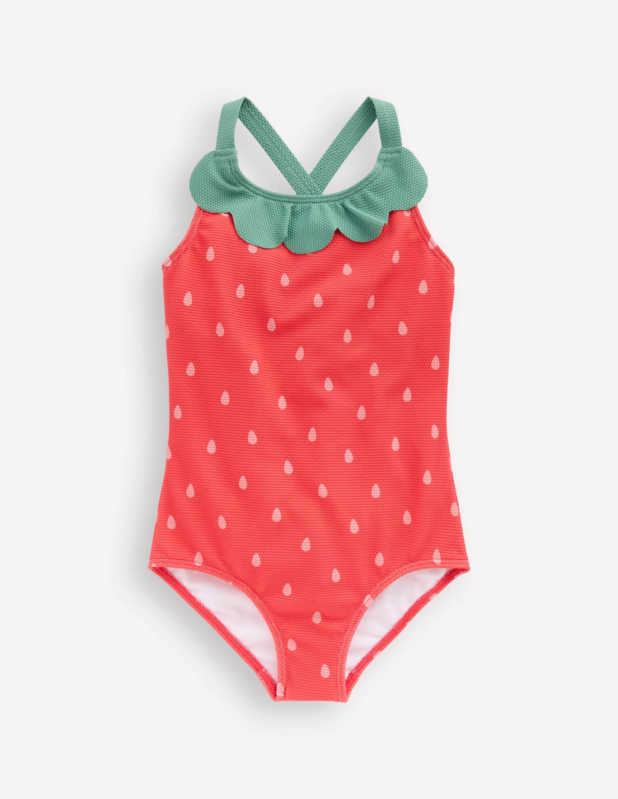 Fun Cross-back Swimsuit-Strawberry