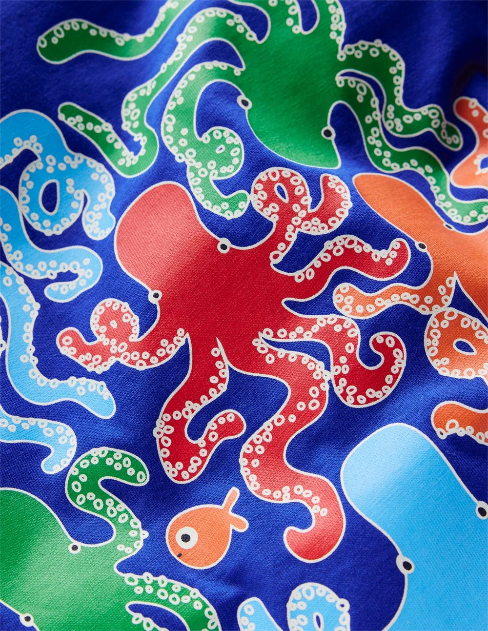 Glow-In-The-Dark T-shirt-Bright Blue Octopus