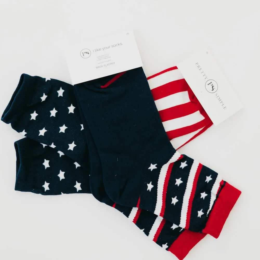 God Bless America USA Socks