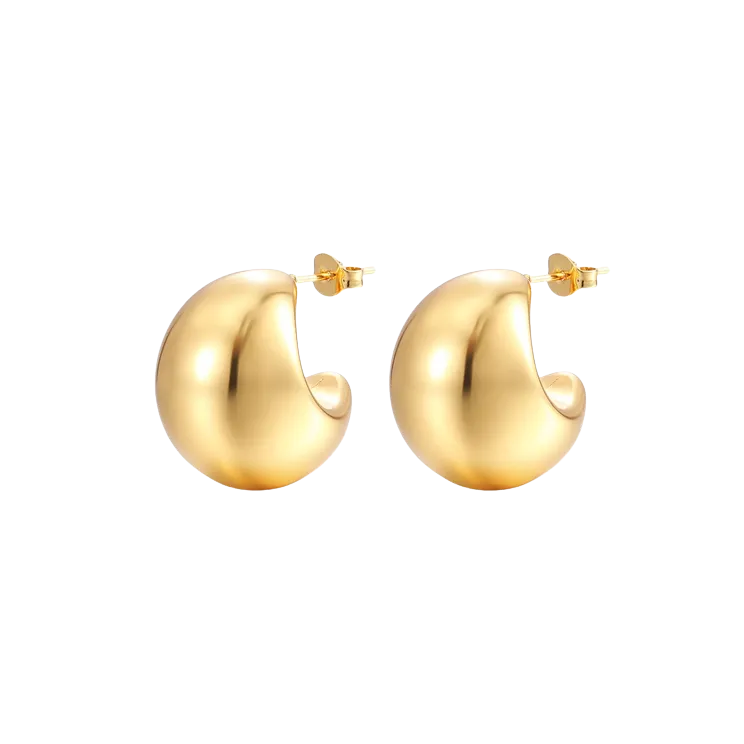 Gold Chunky Hoop Earrings