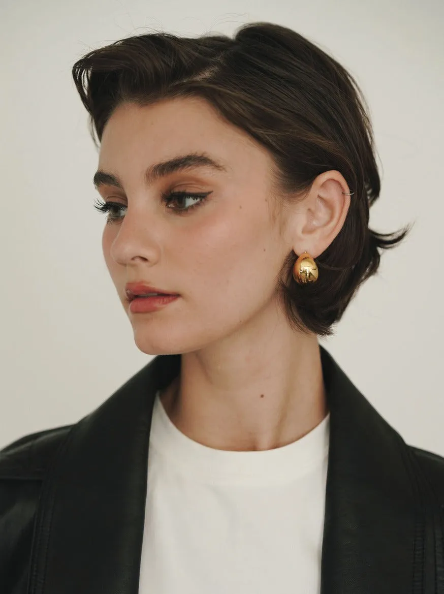 Gold Chunky Hoop Earrings