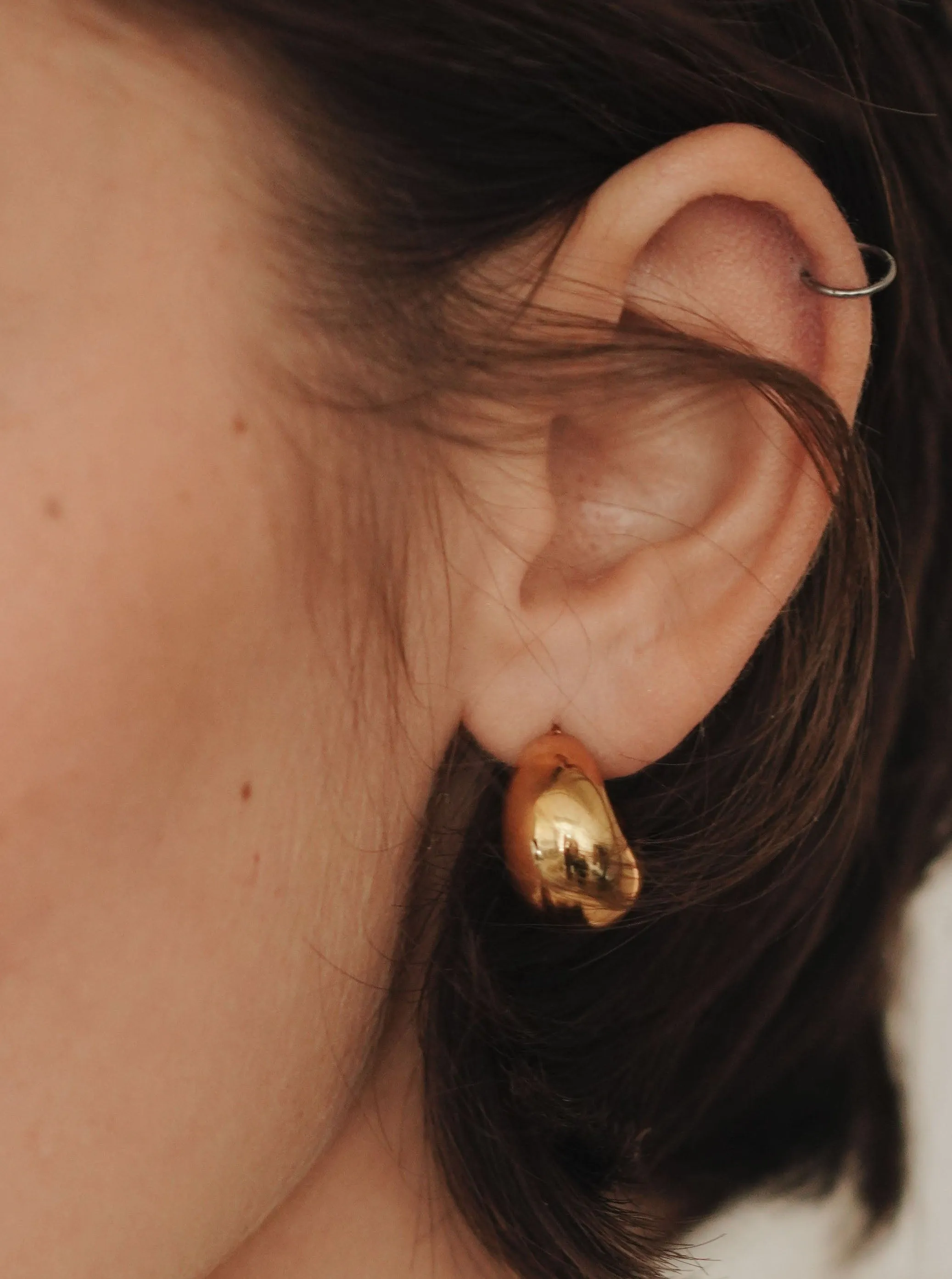 Gold Chunky Hoop Earrings