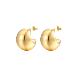 Gold Chunky Hoop Earrings