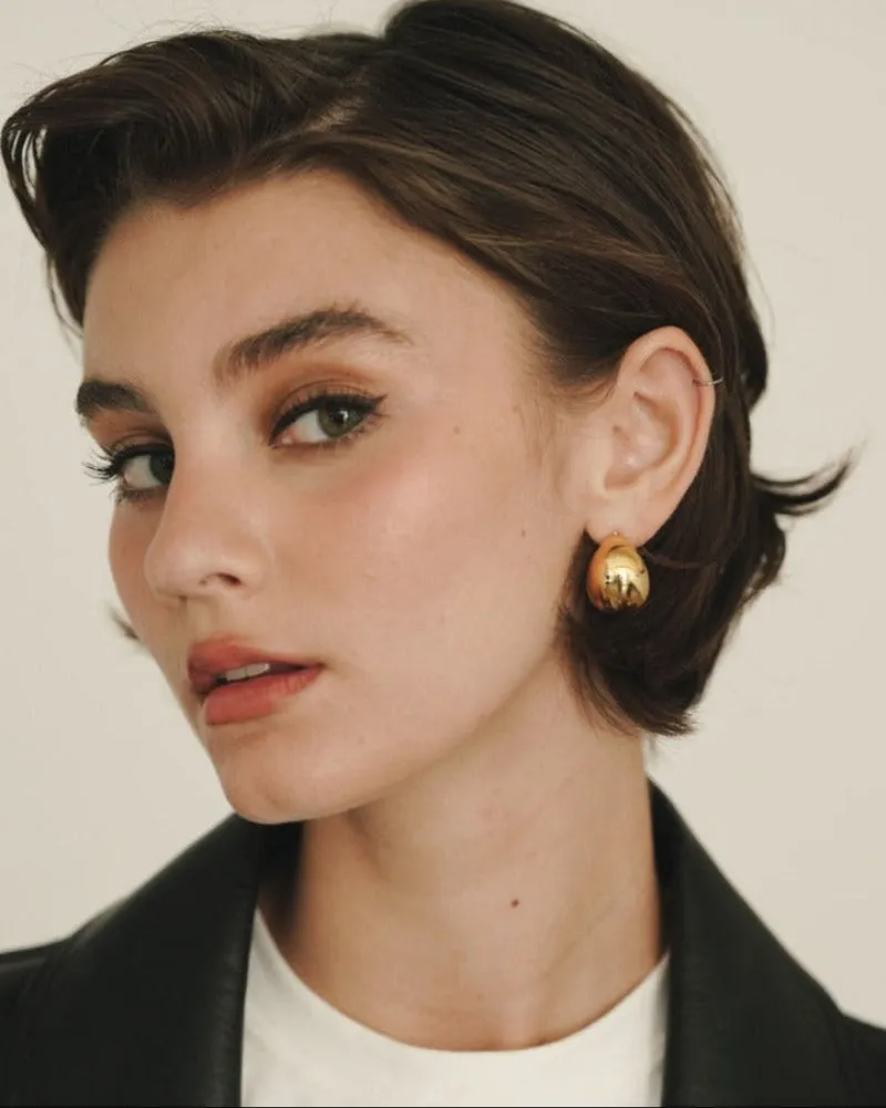 Gold Chunky Hoop Earrings
