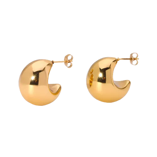 Gold Chunky Hoop Earrings
