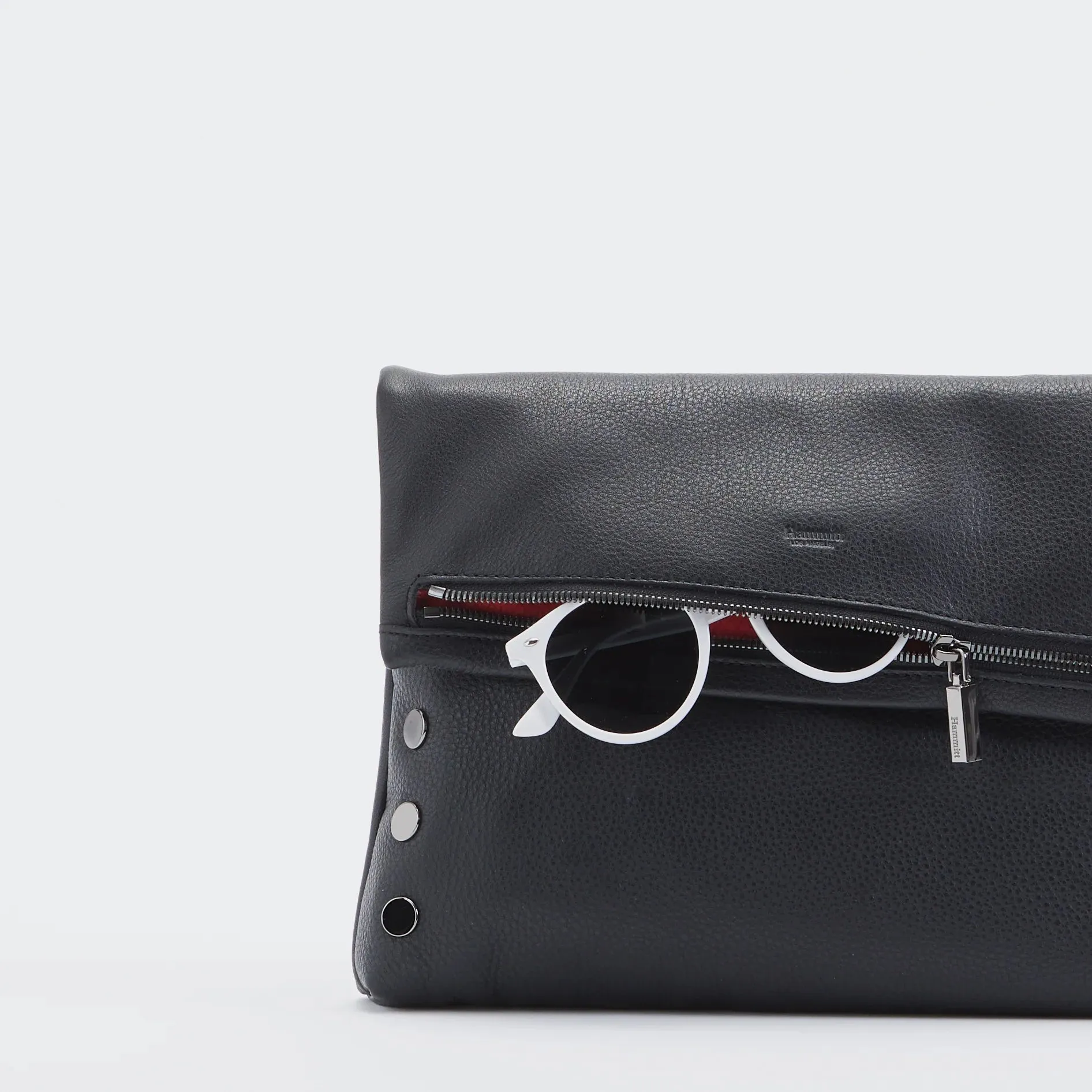 Hammitt VIP Lrg Oversized Crossbody Clutch Black/Gunmetal