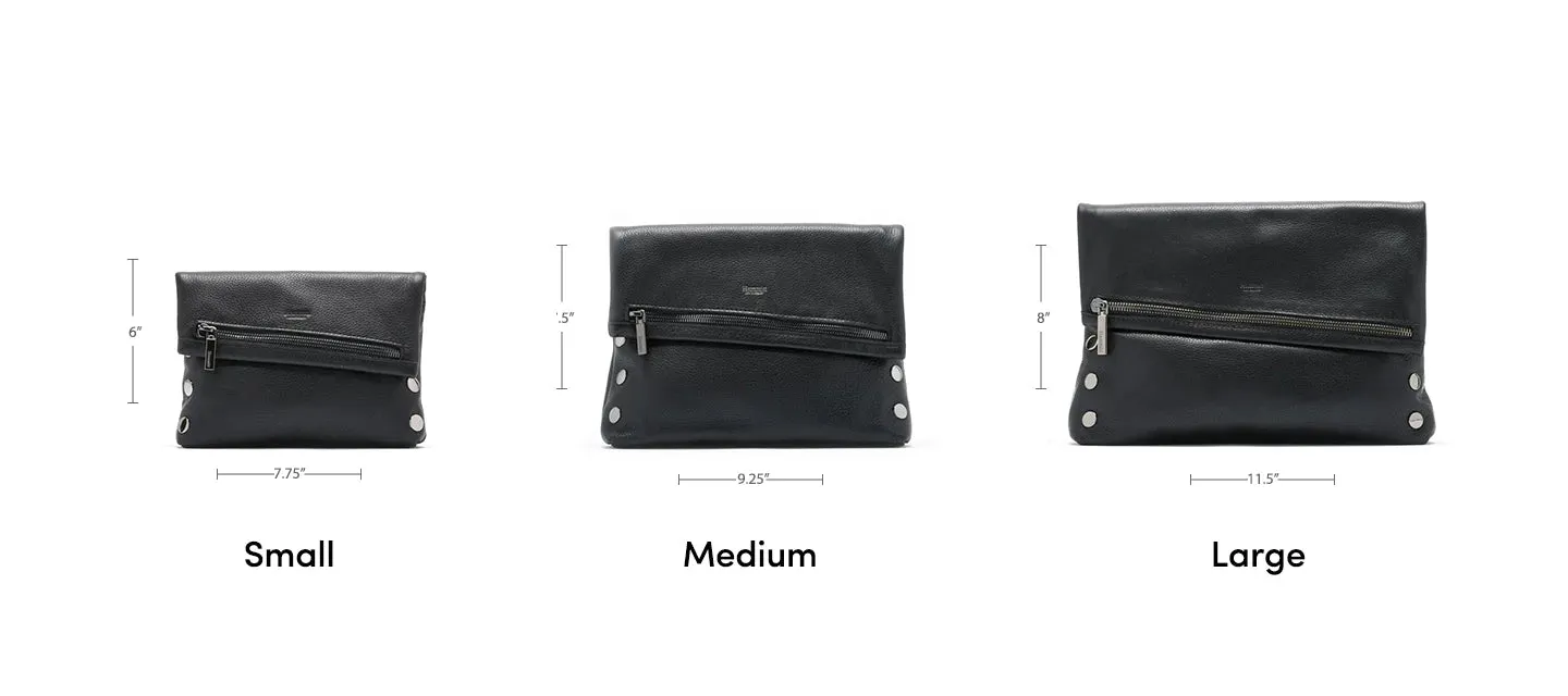 Hammitt VIP Lrg Oversized Crossbody Clutch Black/Gunmetal