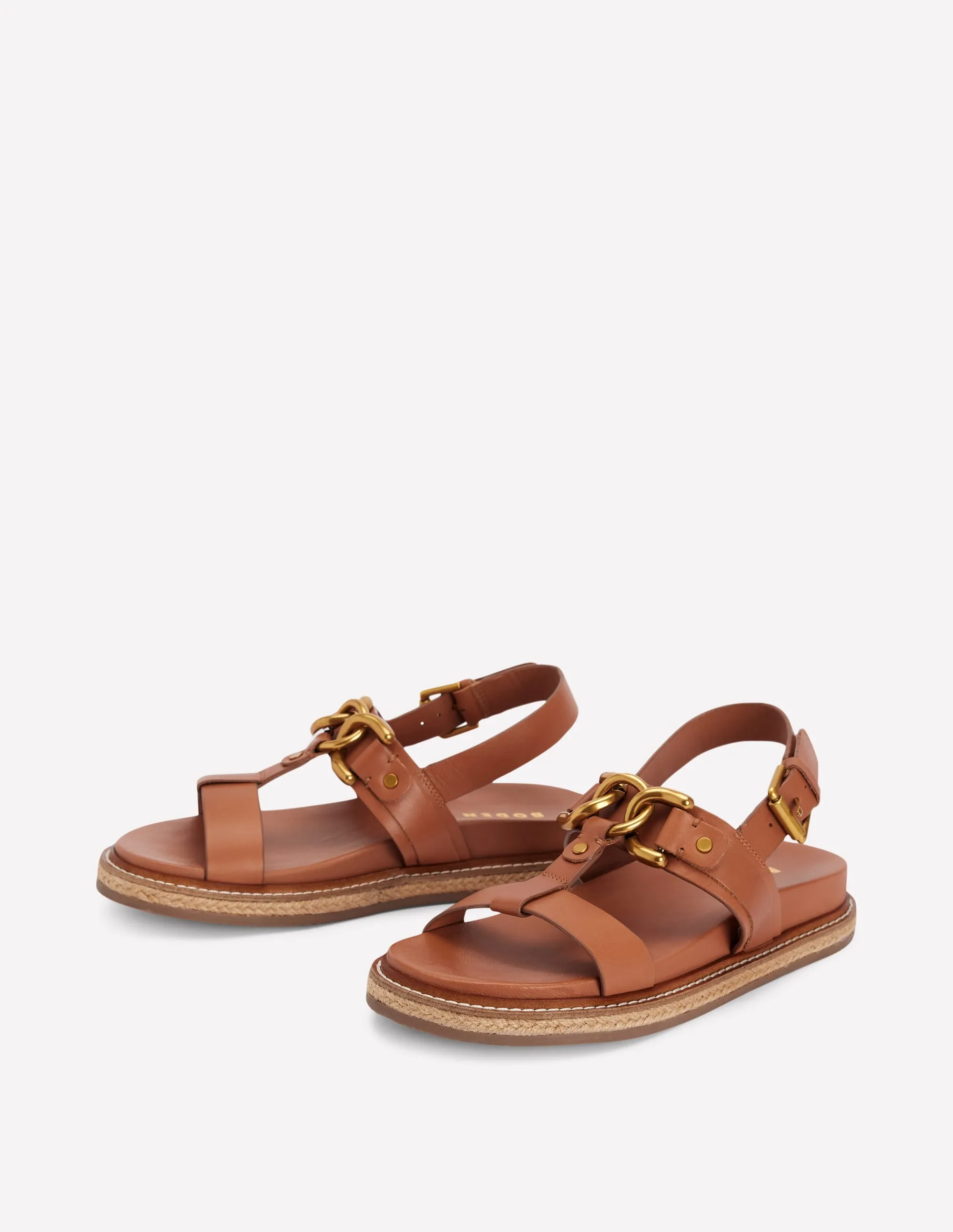 Hardware Detail Footbed Sandal-Tan