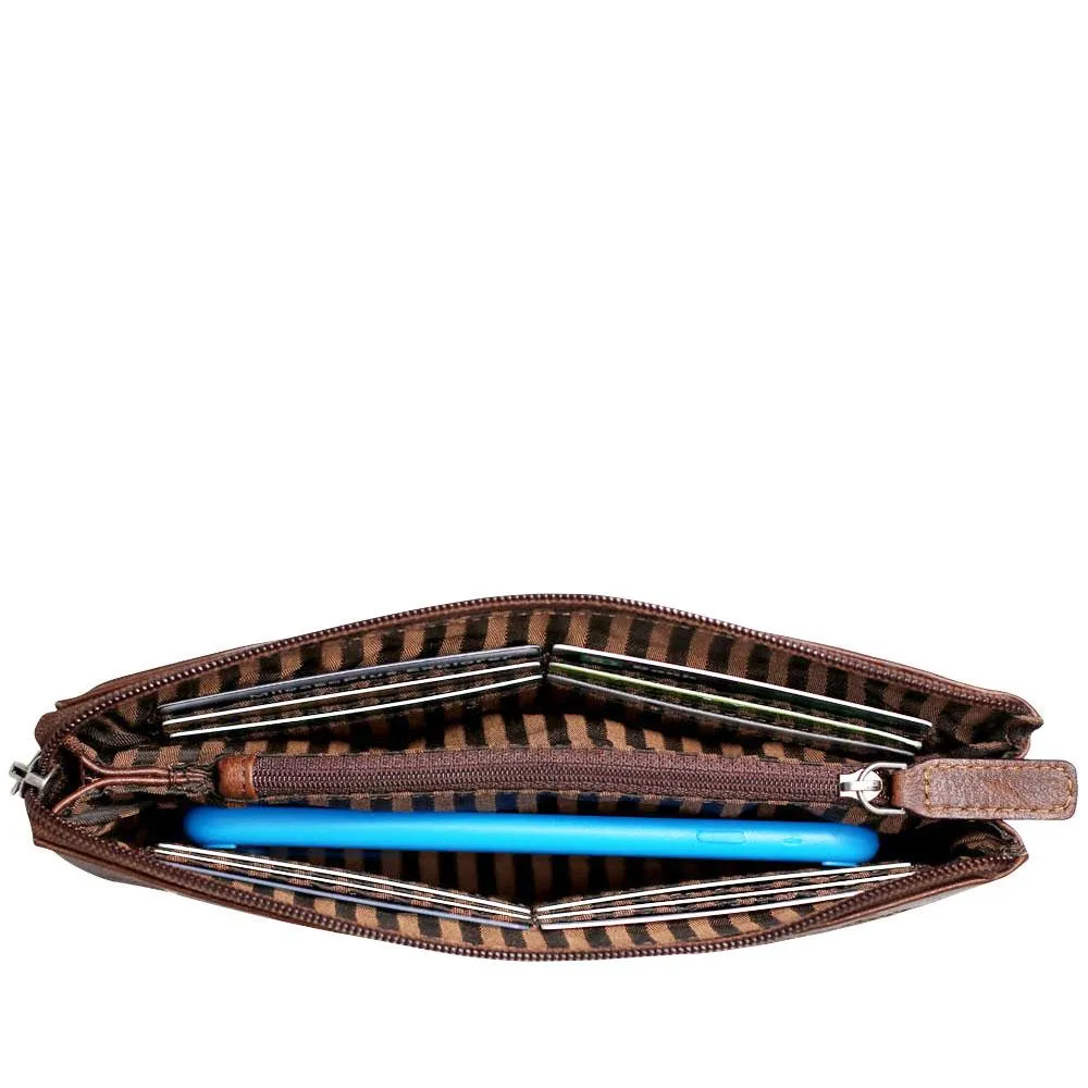 Jack Georges Voyager Zippered Wristlet Clutch
