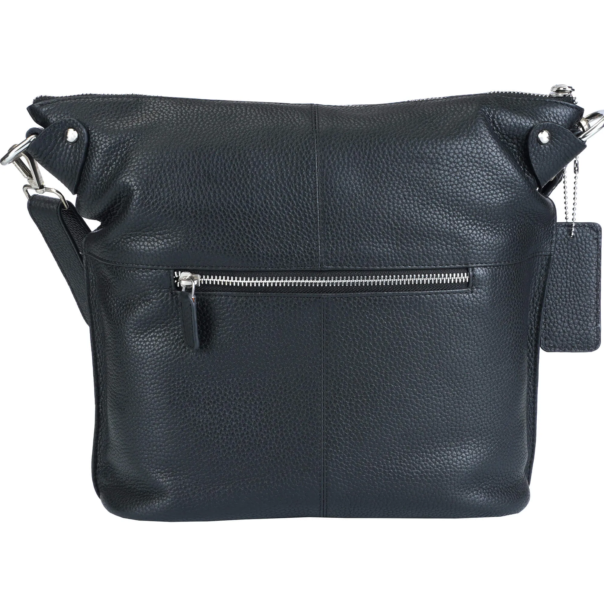 Mancini Pebbled Susan Crossbody Hobo
