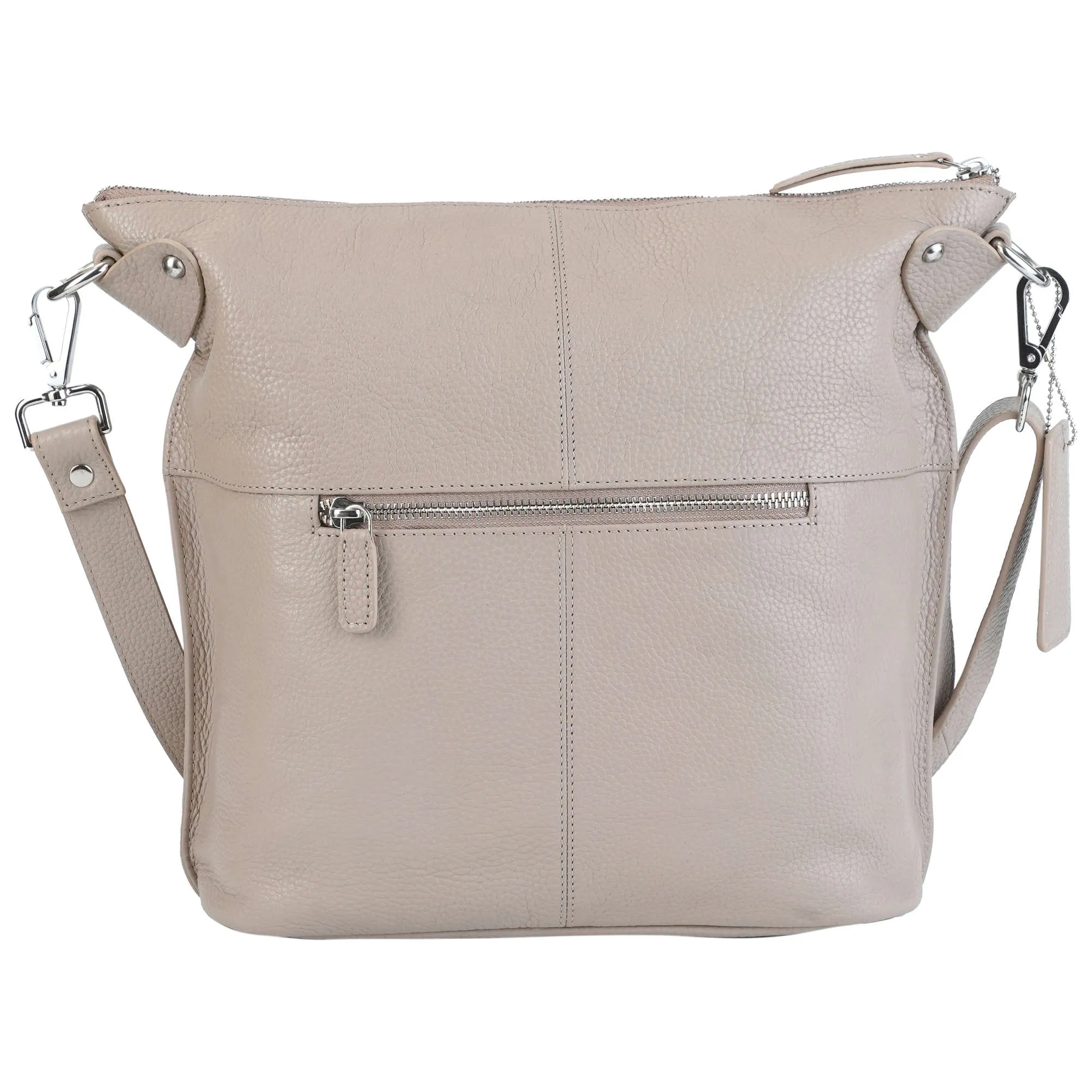 Mancini Pebbled Susan Crossbody Hobo