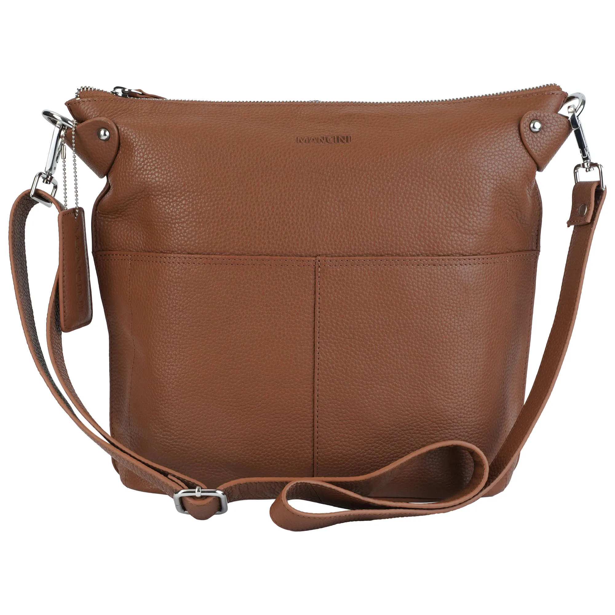 Mancini Pebbled Susan Crossbody Hobo