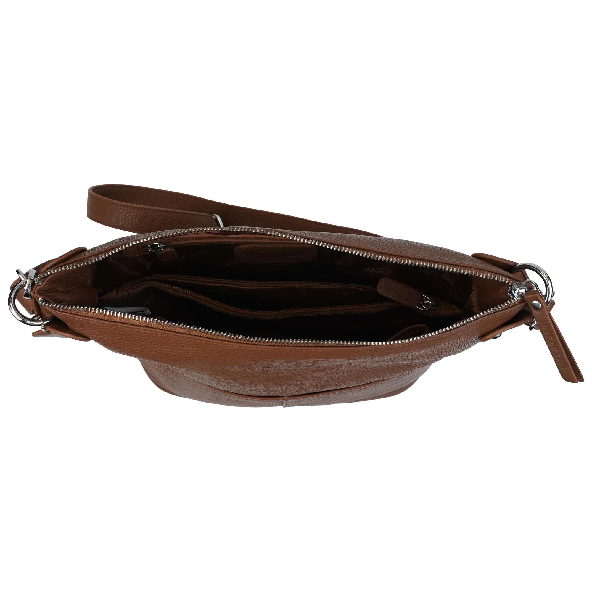 Mancini Pebbled Susan Crossbody Hobo