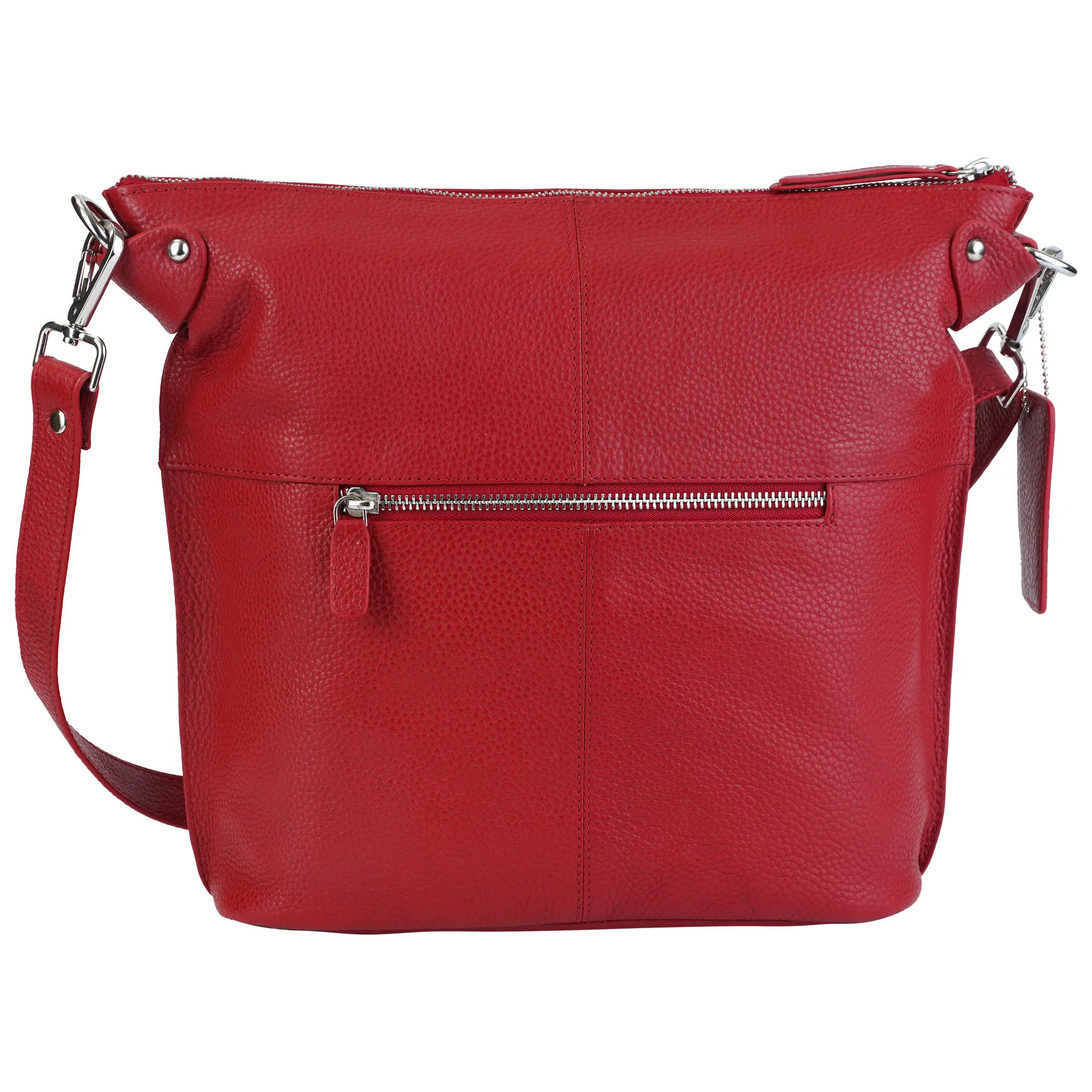 Mancini Pebbled Susan Crossbody Hobo