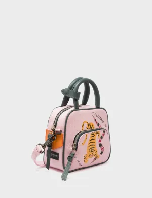 Marino Mini Crossbody Parfait Pink Leather Bag - Creatures of the Future Design