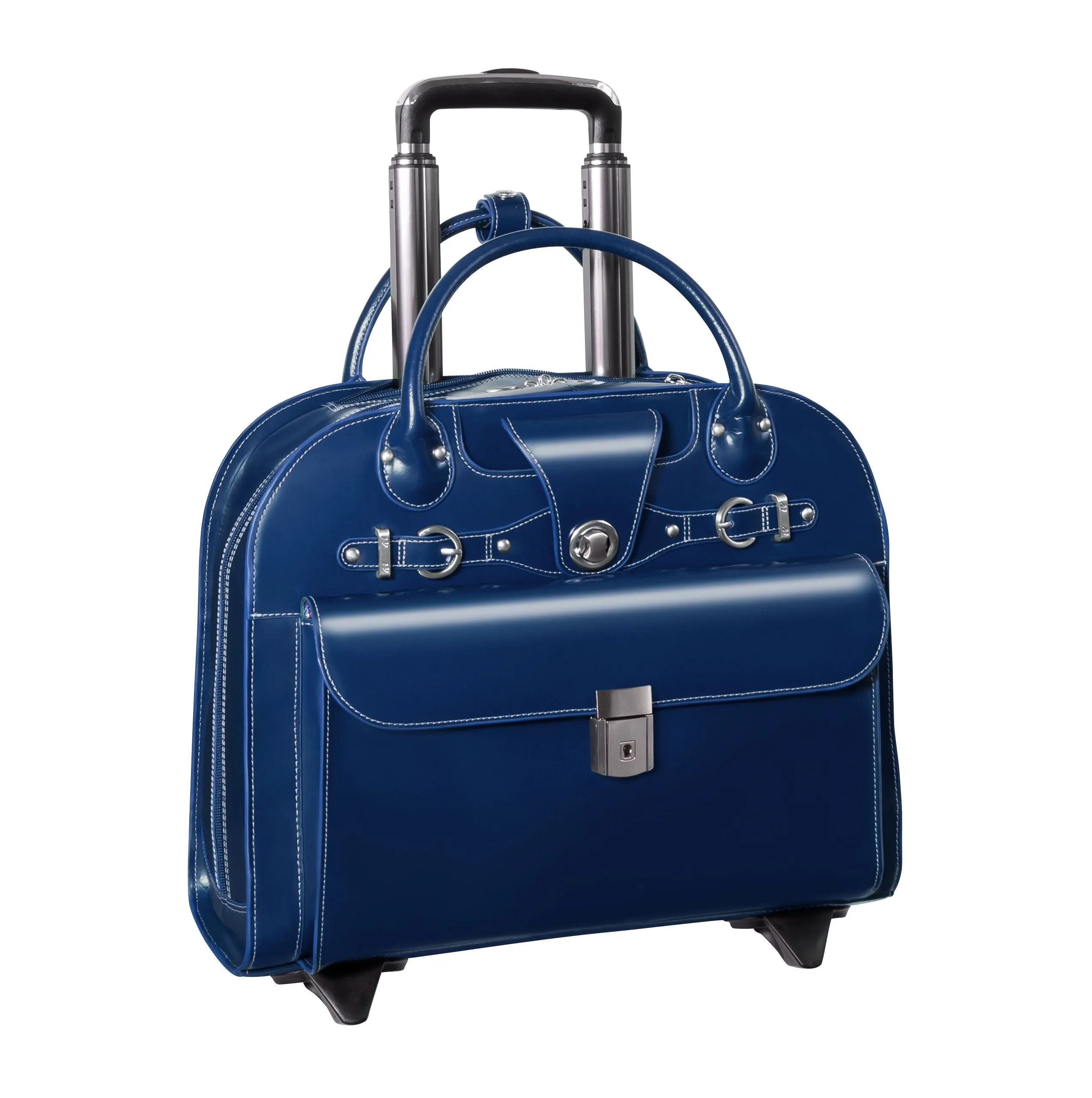 McKlein USA Edgebrook 15.4" Leather Wheeled Ladies Laptop Briefcase Assorted Colors