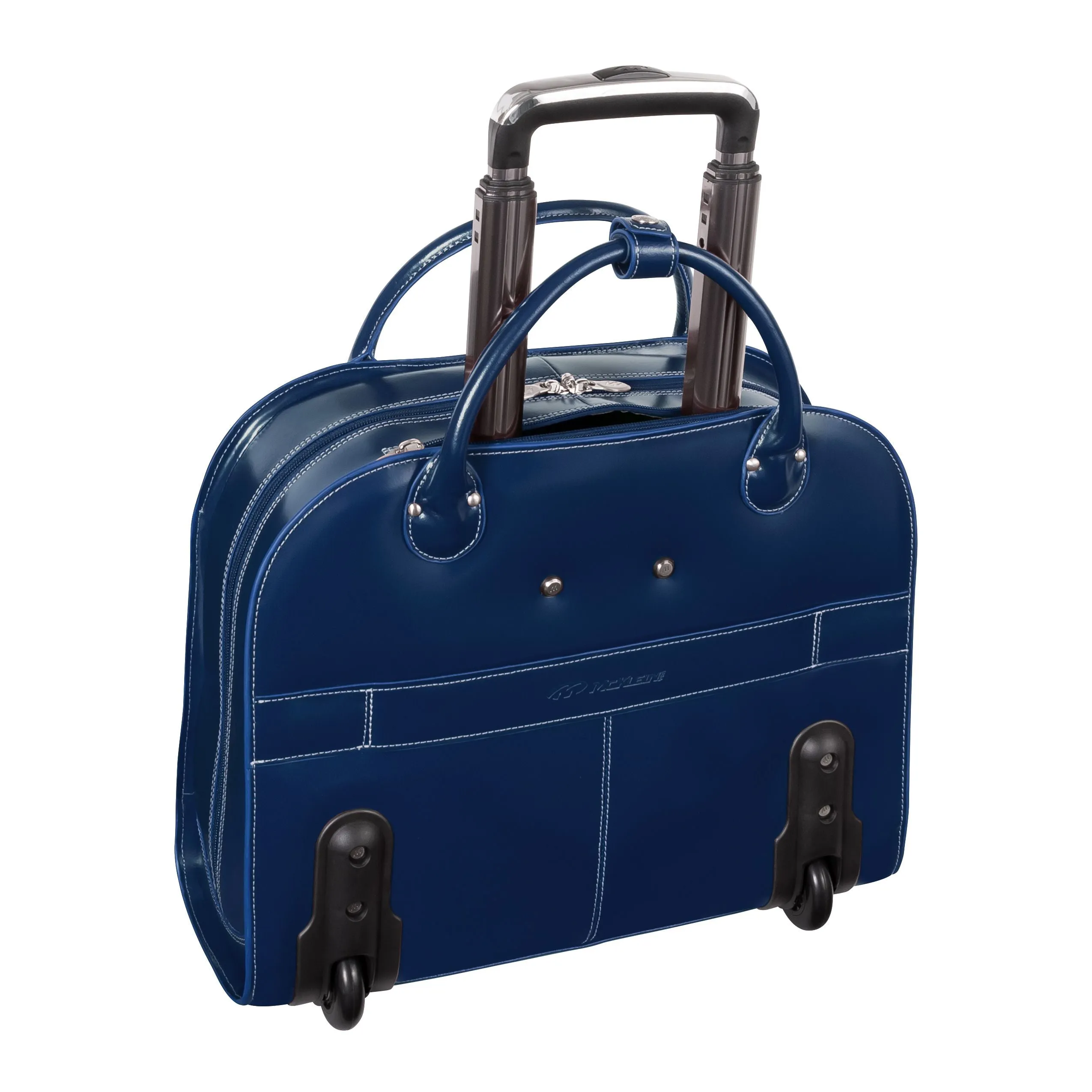 McKlein USA Edgebrook 15.4" Leather Wheeled Ladies Laptop Briefcase Assorted Colors