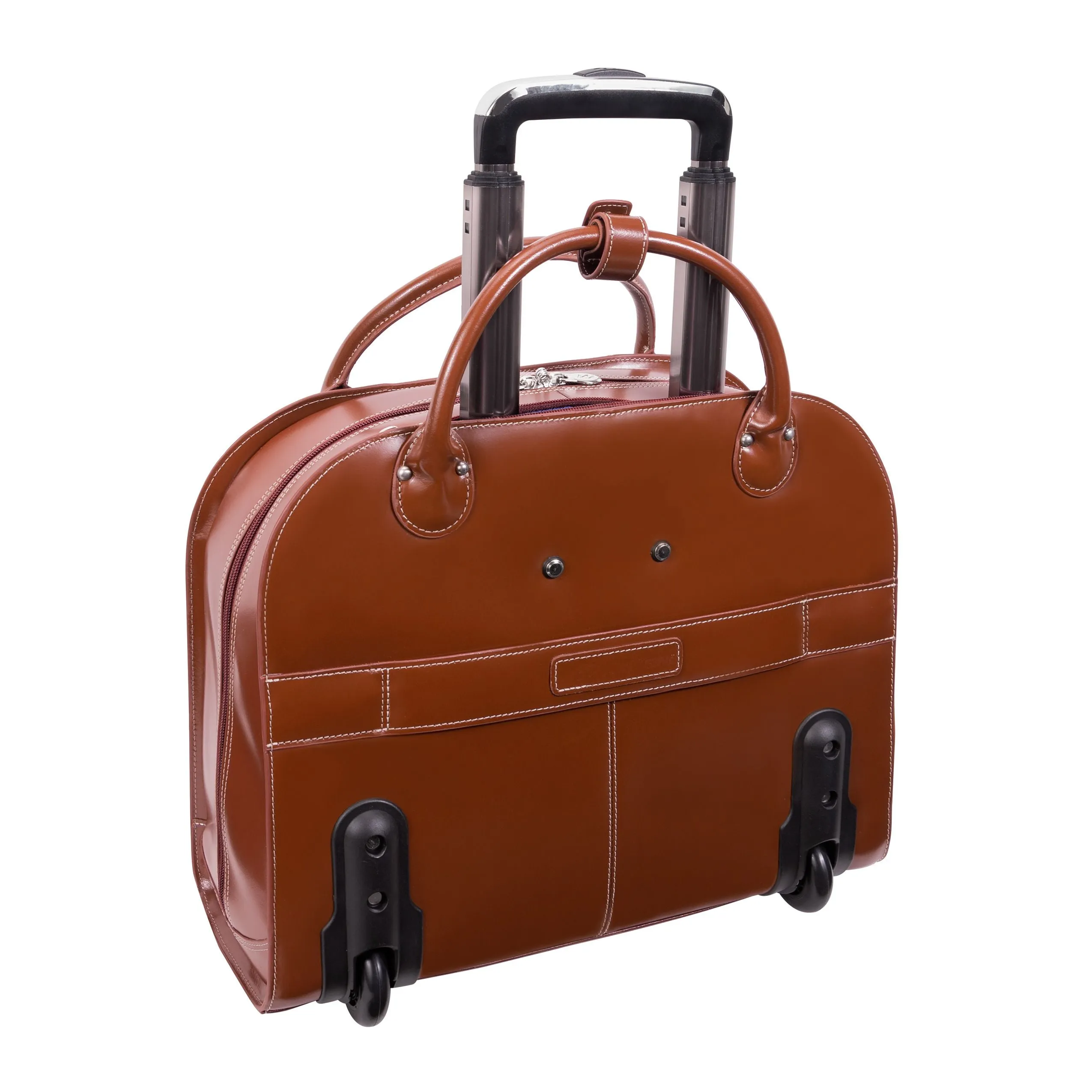 McKlein USA Edgebrook 15.4" Leather Wheeled Ladies Laptop Briefcase Assorted Colors