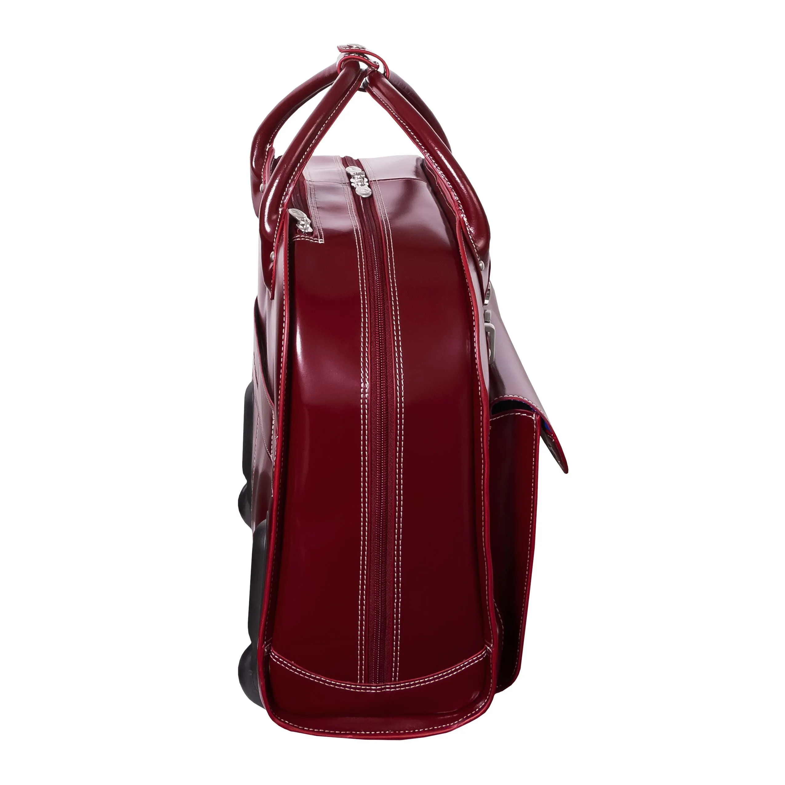 McKlein USA Edgebrook 15.4" Leather Wheeled Ladies Laptop Briefcase Assorted Colors