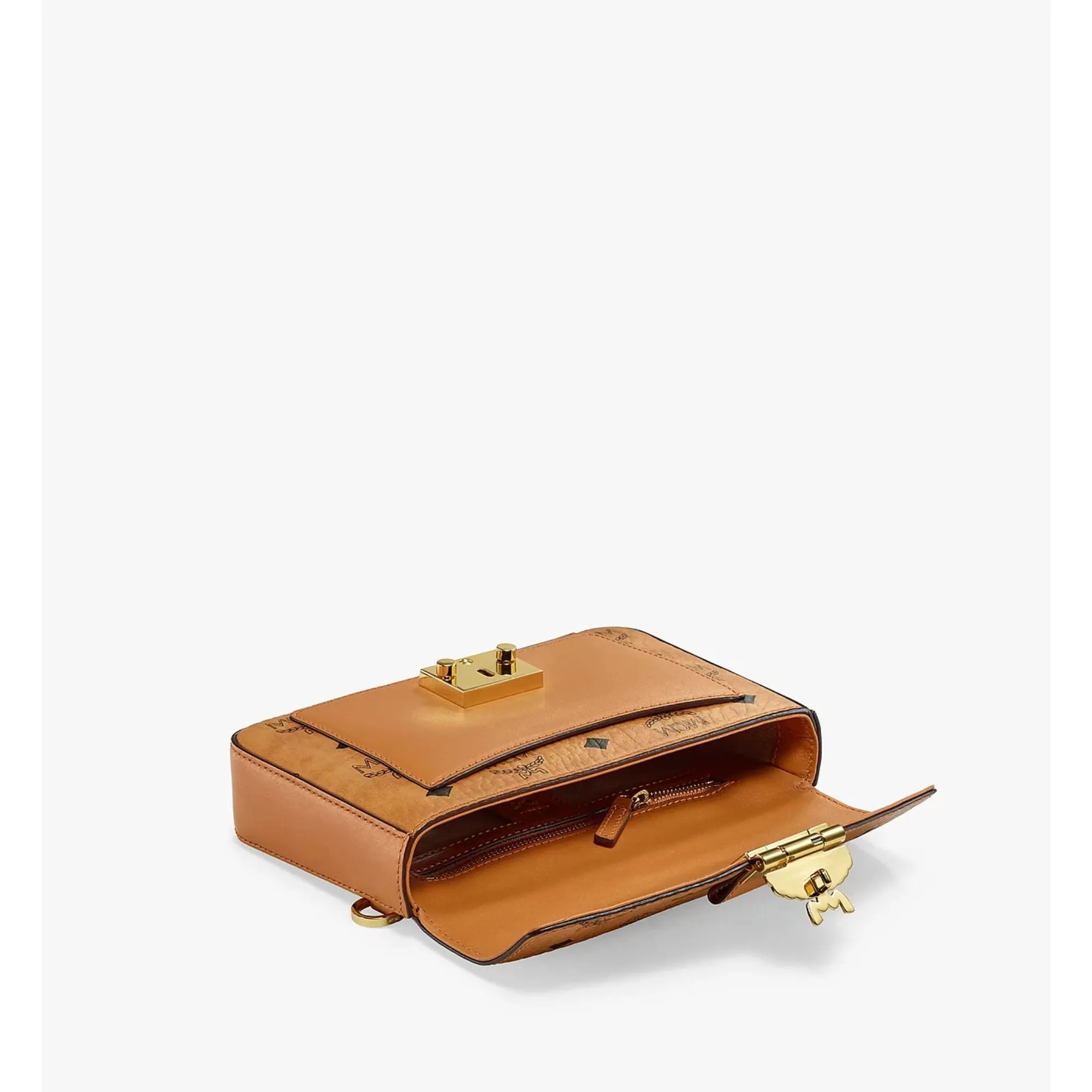 MCM Women's Crossbody Bag Cognac Small