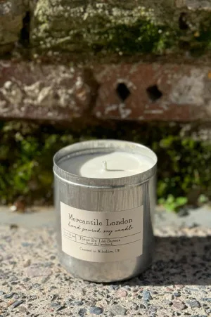 Mercantile London Fleur De Lis Street Rose And Patchouli Tin Candle