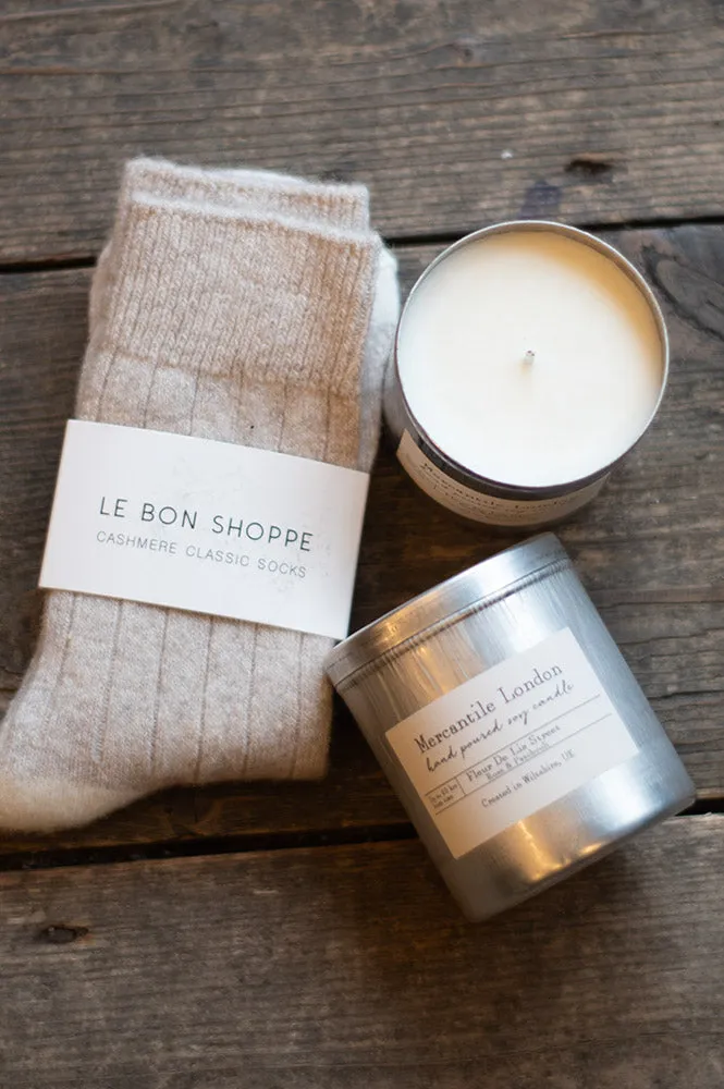 Mercantile London Fleur De Lis Street Rose And Patchouli Tin Candle