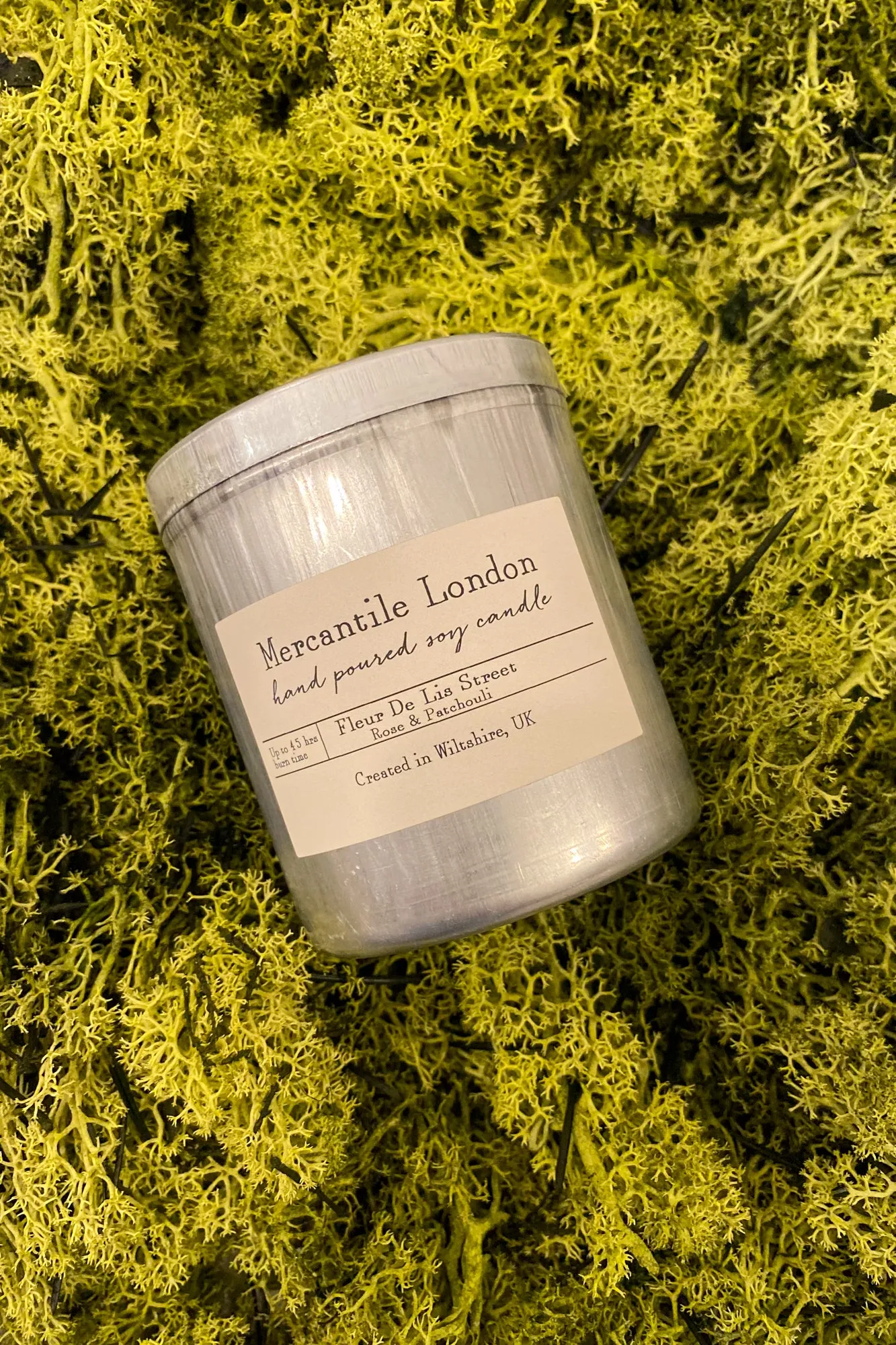 Mercantile London Fleur De Lis Street Rose And Patchouli Tin Candle