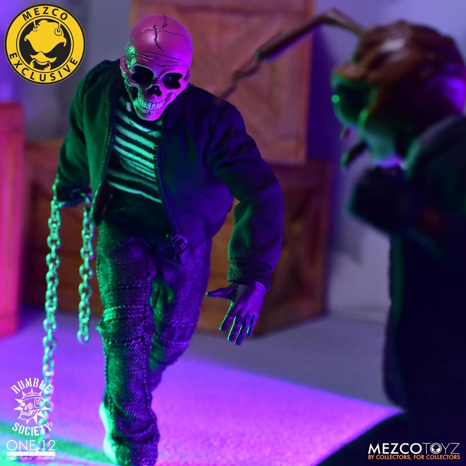 Mezco Toyz ONE:12 Collective: Rumble Society Pink Skulls Chaos Club Fall Exclusive Action Figure