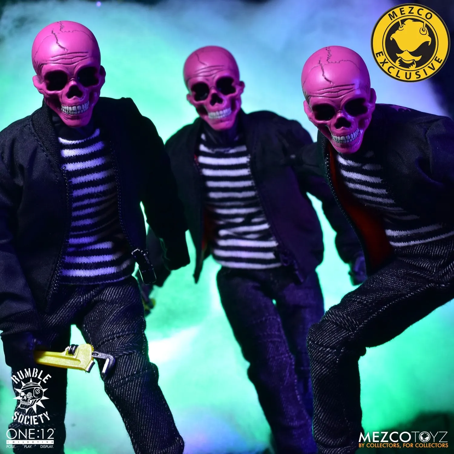 Mezco Toyz ONE:12 Collective: Rumble Society Pink Skulls Chaos Club Fall Exclusive Action Figure