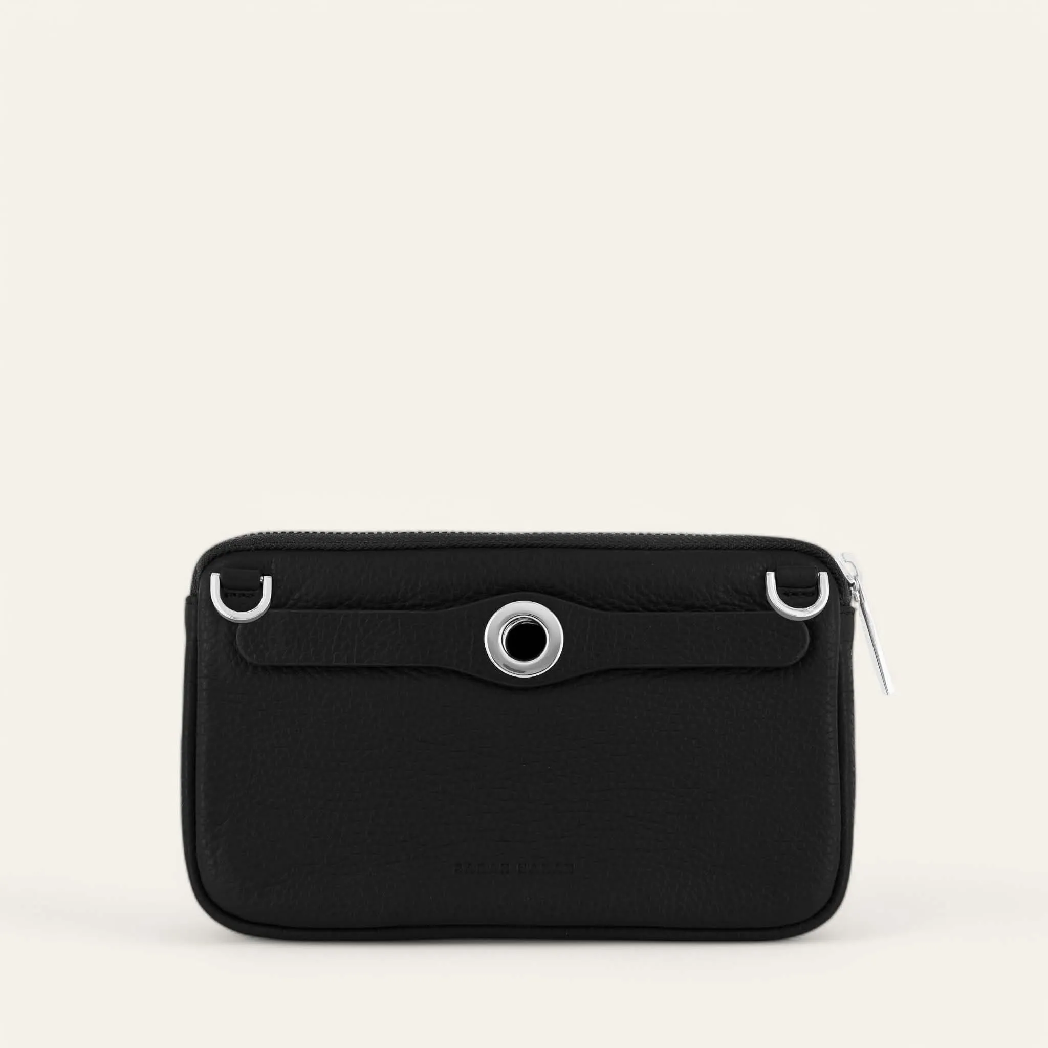 Millie Pouch | Black with Silver hardware