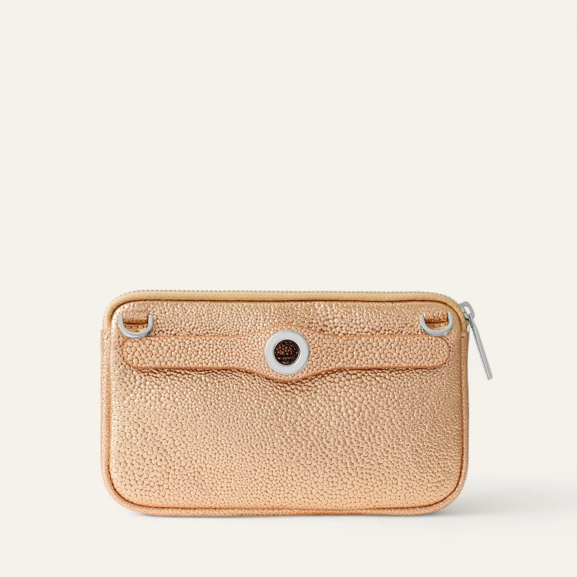 Millie Pouch | Blush Rose with Silver hardware